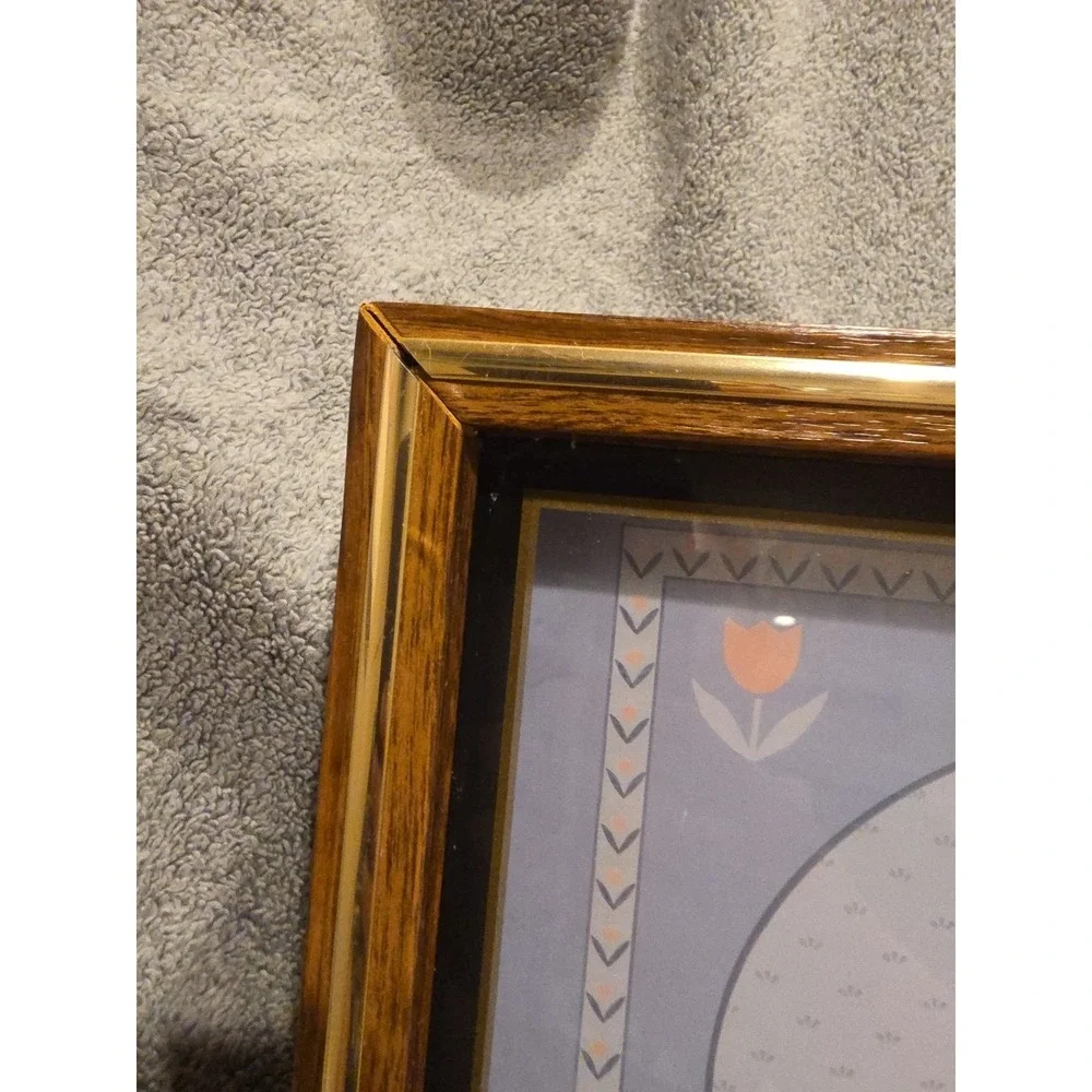 Dynasty Quartz Clock Wood Frame Country Blue Geese Vintage Wall‎ Clock Cottage